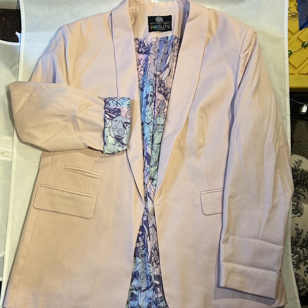 DC Comics Women's Modern Print Boyfriend Blazer